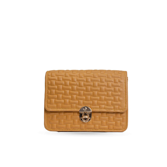Yellow Leather Shoulder Bag
