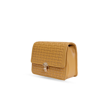 Yellow Leather Shoulder Bag