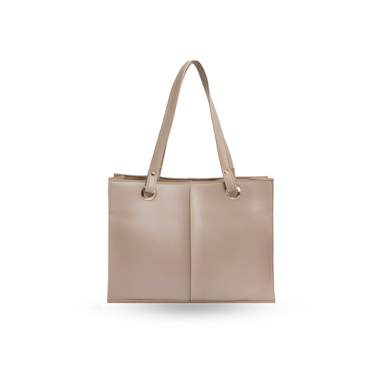 Vouge Tote Bag - Beige